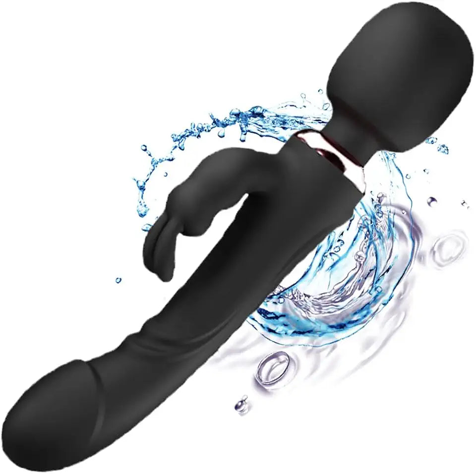Silicone Rabbit G Spot Dildo Vibrator with 10 Vibration Modes G8027
