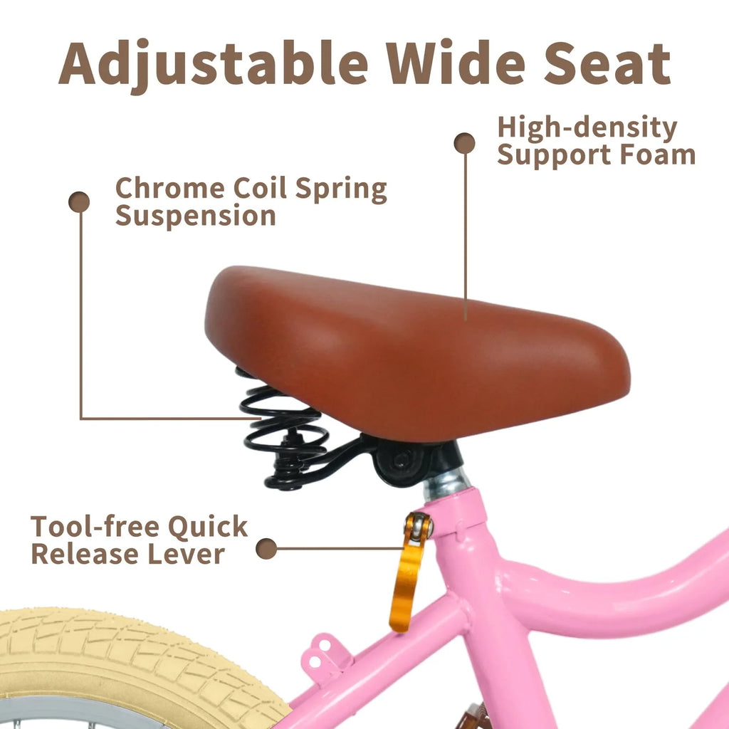 16 inch Kids Bike with Training Wheels and Basket G683