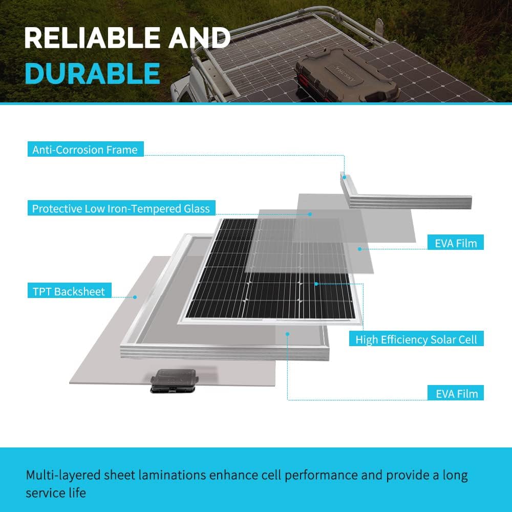 400 Watt 12 Volt Monocrystalline Solar Panel Bundle Kit with 4 pcs 100W Panel and 30A PWM Charge Controller X85149