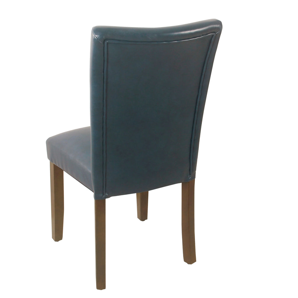 Dark Blue Faux Leather Dining Chair Set of 2 I648