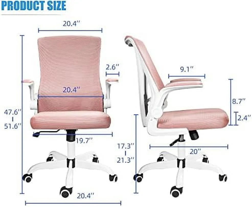 Blue Mesh Ergonomic Office Chair with Lumbar Support H325