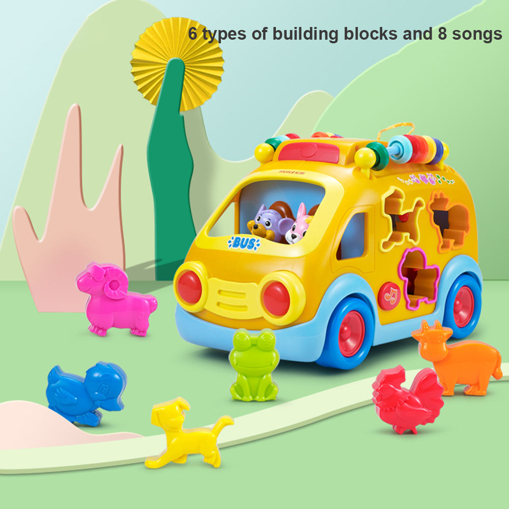 Toddler Music Bus Toy with Animal Matching V9656