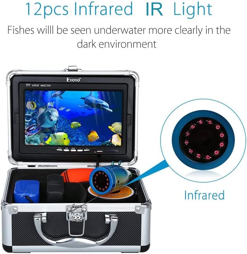 Portable Underwater Fishing Camera 1000TVL 7 inch LCD Monitor O51068
