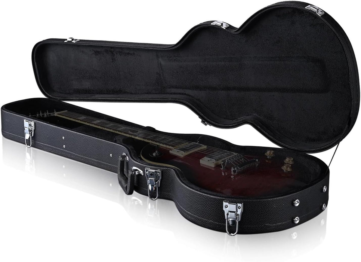 Black PU Leather Wooden Hard-Shell Guitar Case Z41132