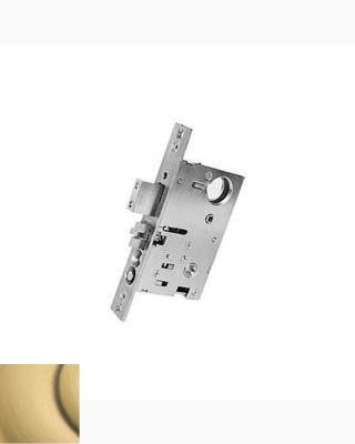 Satin Brass and Brown Left Hand Reverse Bevel Lever Mortise Lock X789