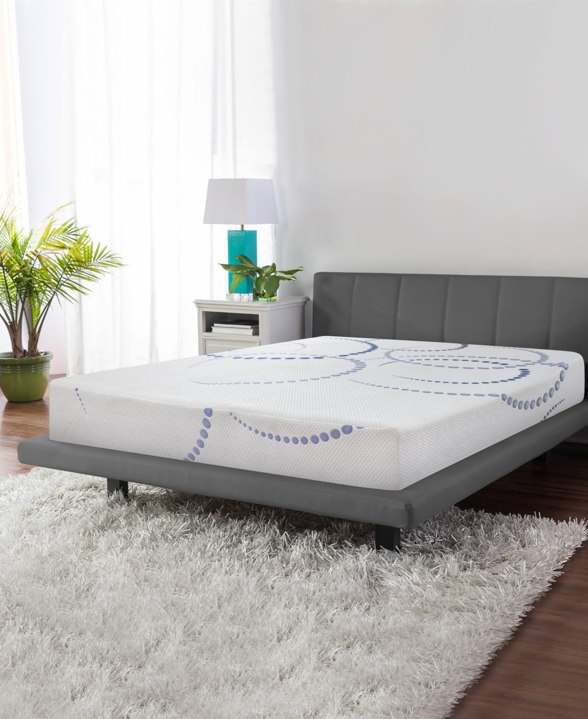 White Twin Cool Gel Memory Foam Mattress V904