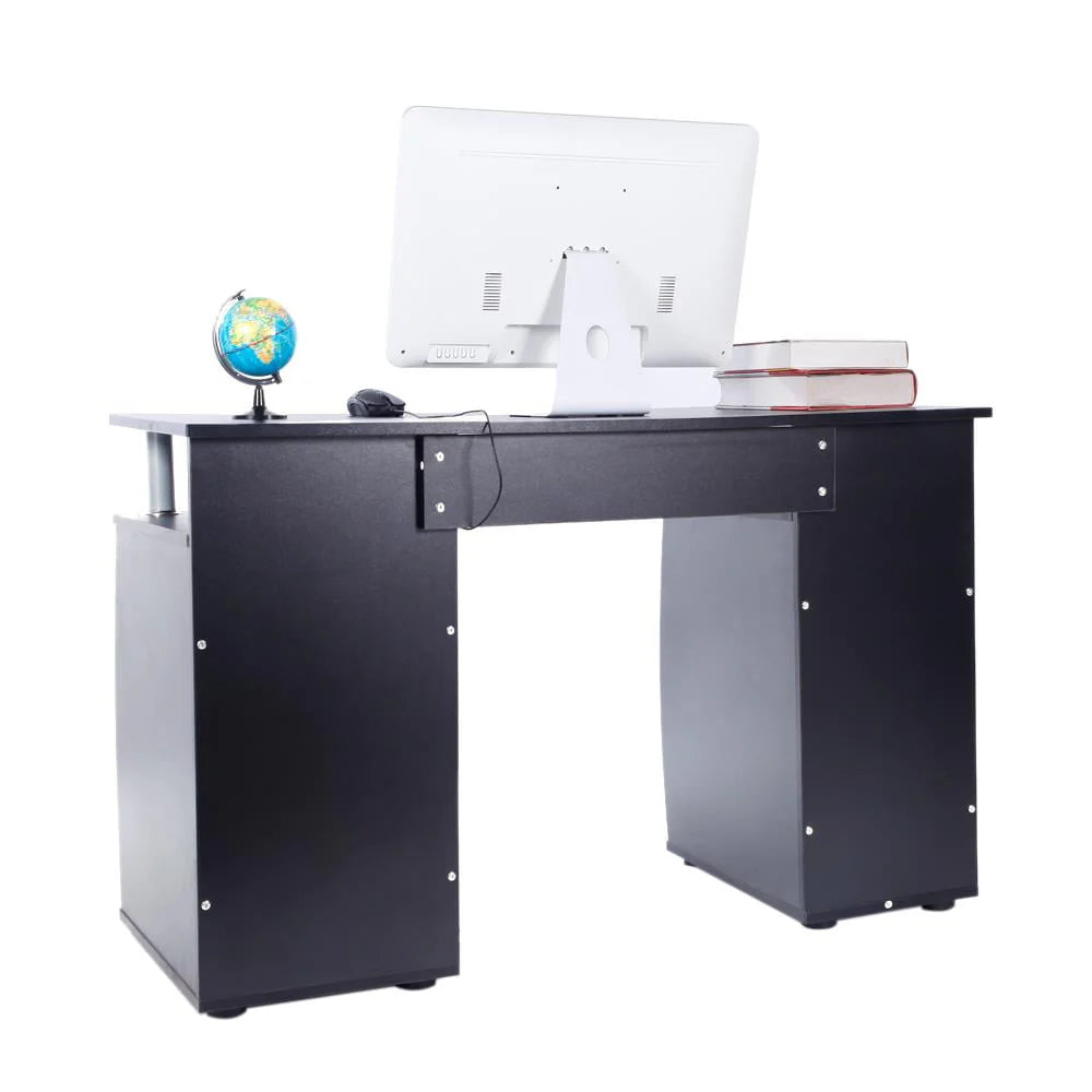 Brown Computer Desk with 3 Drawers Bookcase W23278