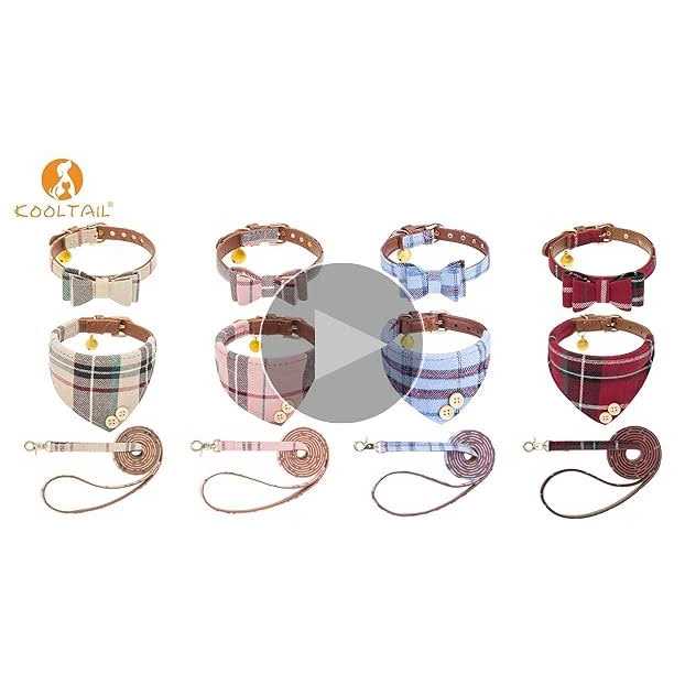 Bow Tie Dog Collar and Leash Set A75586