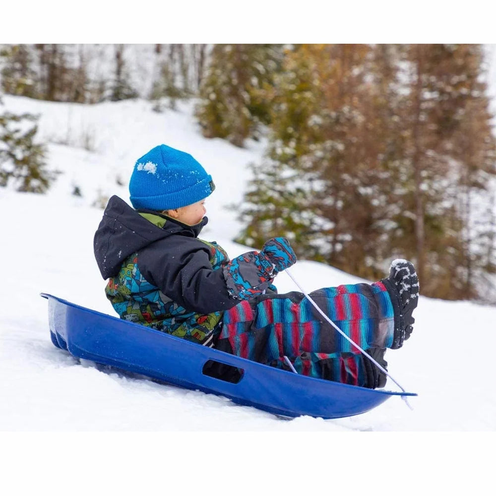 Neon Pink Plastic Snow Toboggan Sled S721