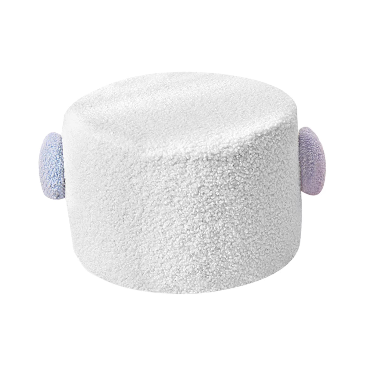 White Small Footstool Ottoman D297