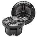 Black 6.5" 2-Way Marine Coaxial Speakers Pair D889