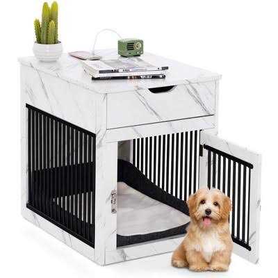 2-In-1 Dog Crate Side End Table with Drawer S84837
