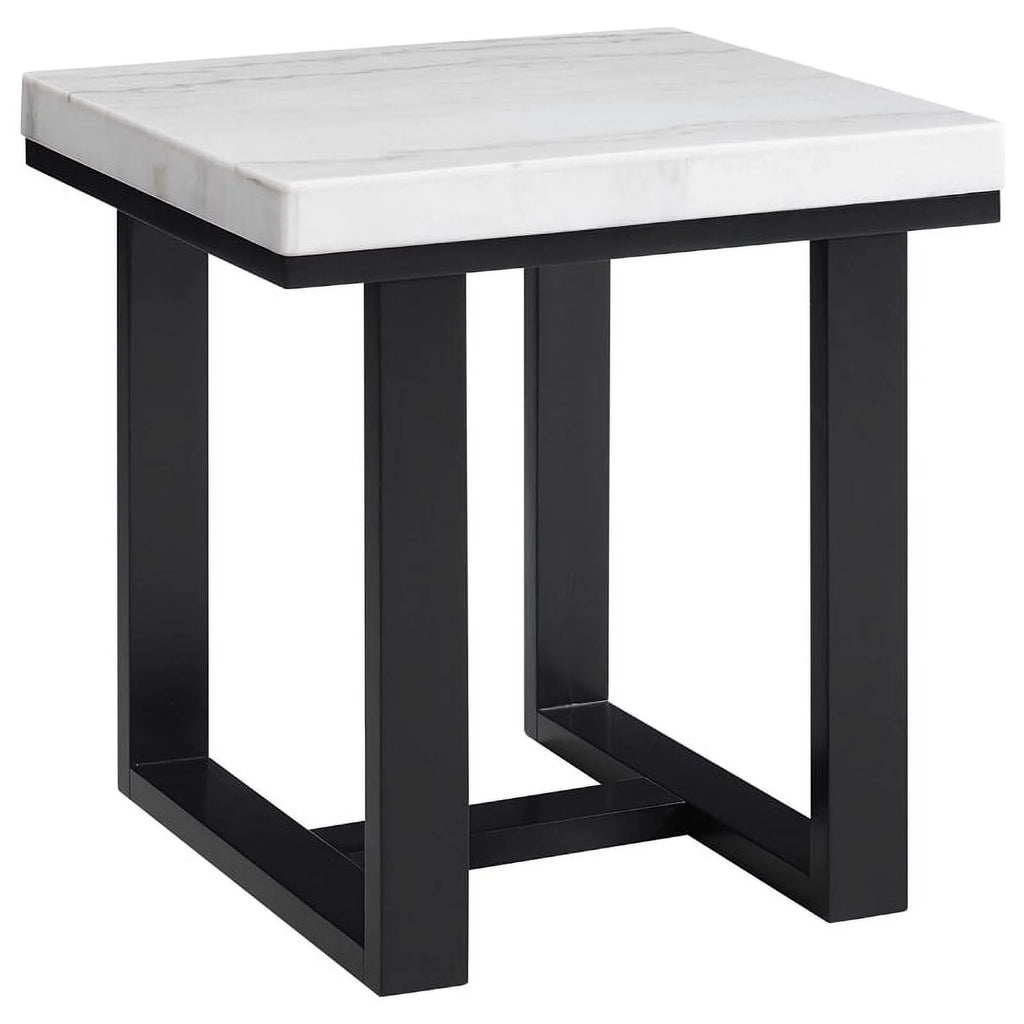 White Marble End Table O7614