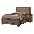 Brown Wood Queen Panel Bed E944