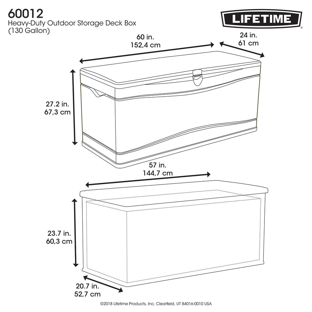 Heavy-Duty 130 Gallon Plastic Deck Box Q112943
