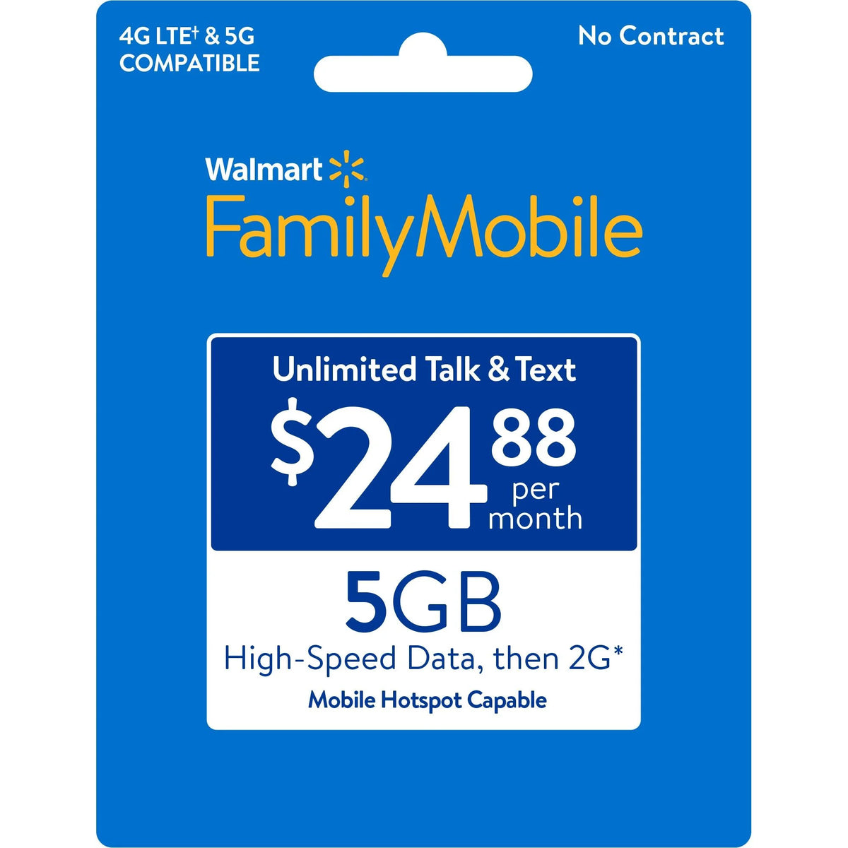 $24.88 Unlimited Talk & Text Monthly Prepaid Plan (5GB at High Speed) S835753