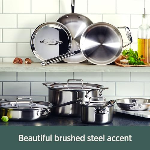 5-Ply Brushed Stainless Steel Fry Pan 8 Inch L904851