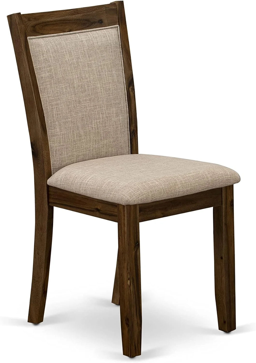 3 Piece Dinette Set with Round Table with Dropleaf and 2 Light Tan Linen Fabric Parsons Dining Chairs N807