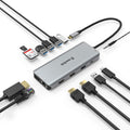 USB C Hub 13-in-1 Triple Display Docking Station with HDMI Ethernet USB SD Card Reader Audio Jack I797429