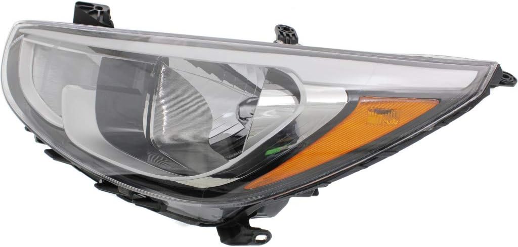 2015 2016 2017 Hyundai Accent Headlight Assembly Driver Side Black Housing U74366