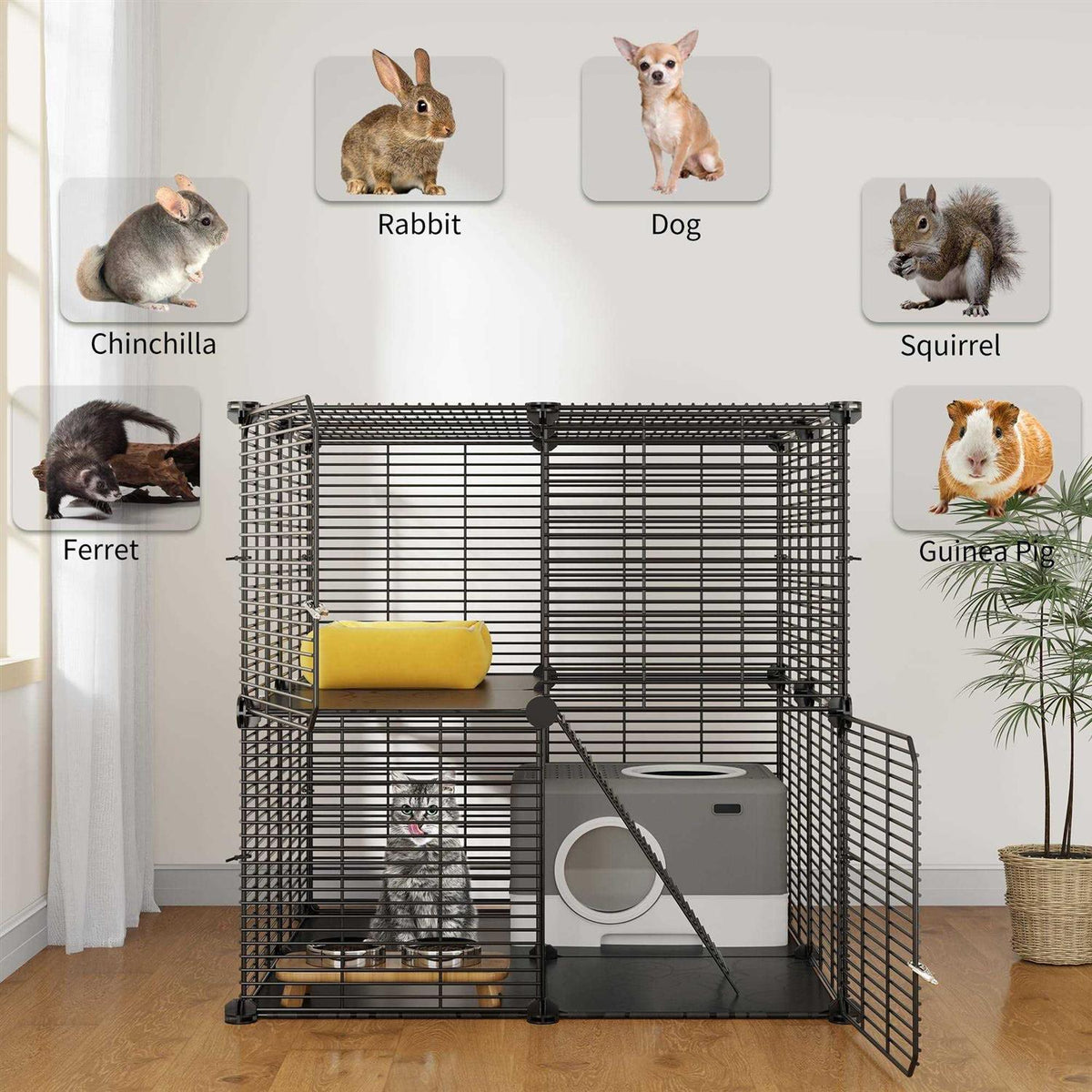2 Tier Metal Cat Cage S183731
