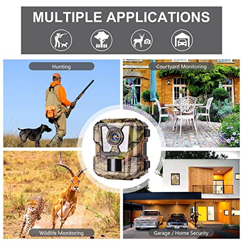 Mini Trail Camera 2 Pack 24MP 1080P HD with 32GB SD Cards Waterproof Night Vision Z425