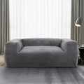 Gray Memory Foam Bean Bag Sofa Chair with Armrest L328291