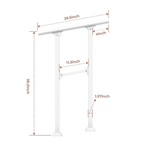 Black Heavy Duty Metal Handrail for Steps (1-3 Steps) V84705
