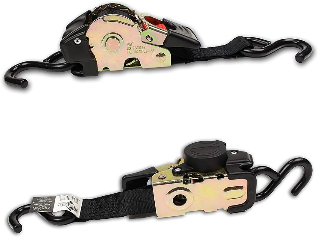 4 Auto Retract Ratchet Straps 1 x 6' Retractable Cargo Tie-Downs Z90209