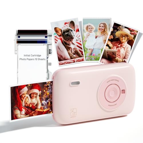 Pink Mini Portable Photo Printer with Bluetooth U53498