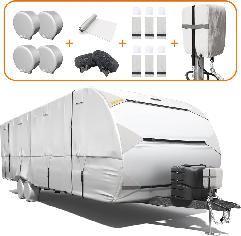 300D Anti-Tear Waterproof Windproof Anti-UV RV Trailer Cover O6663