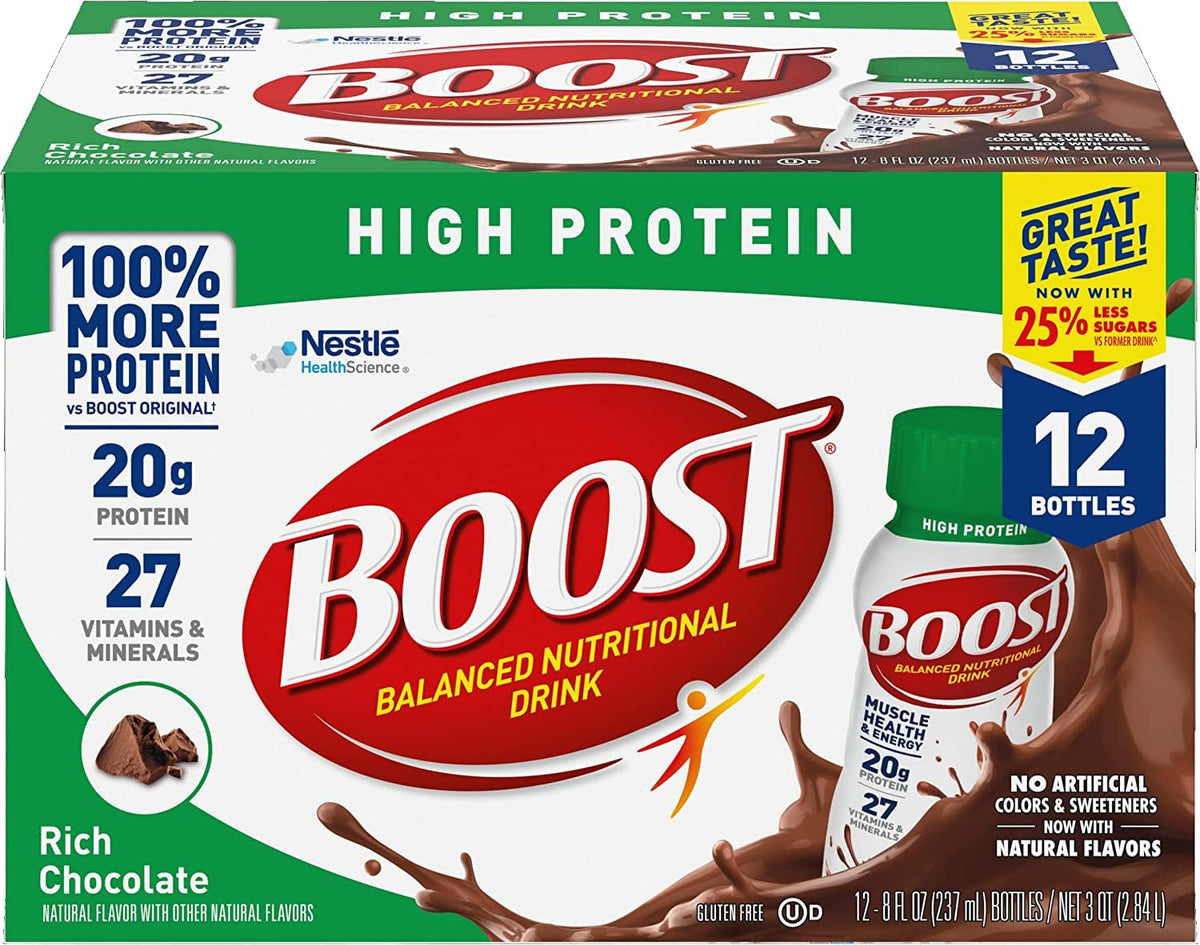 Rich Chocolate 8 FL OZ Pack of 12 Nutritional Drink W49914