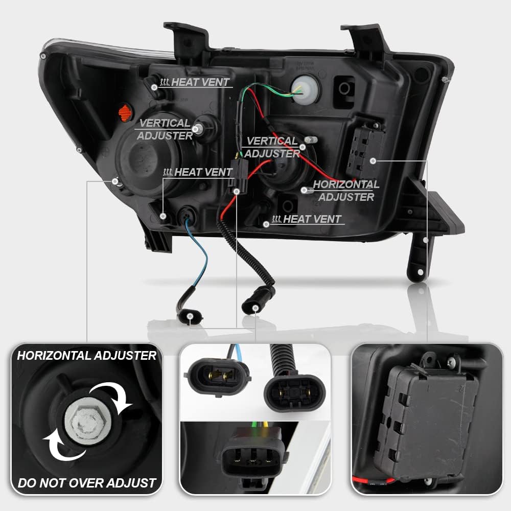 Chrome LED Projector Headlights H20906