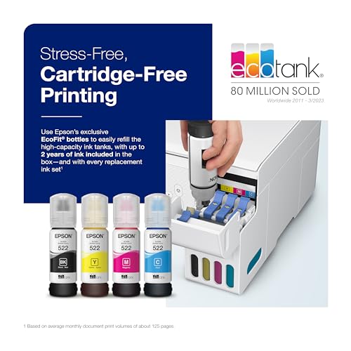 White Wireless Color All-in-One Supertank Printer F77503