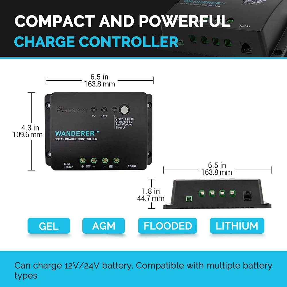 400 Watt 12 Volt Monocrystalline Solar Panel Kit with 40A MPPT Charge Controller Y339