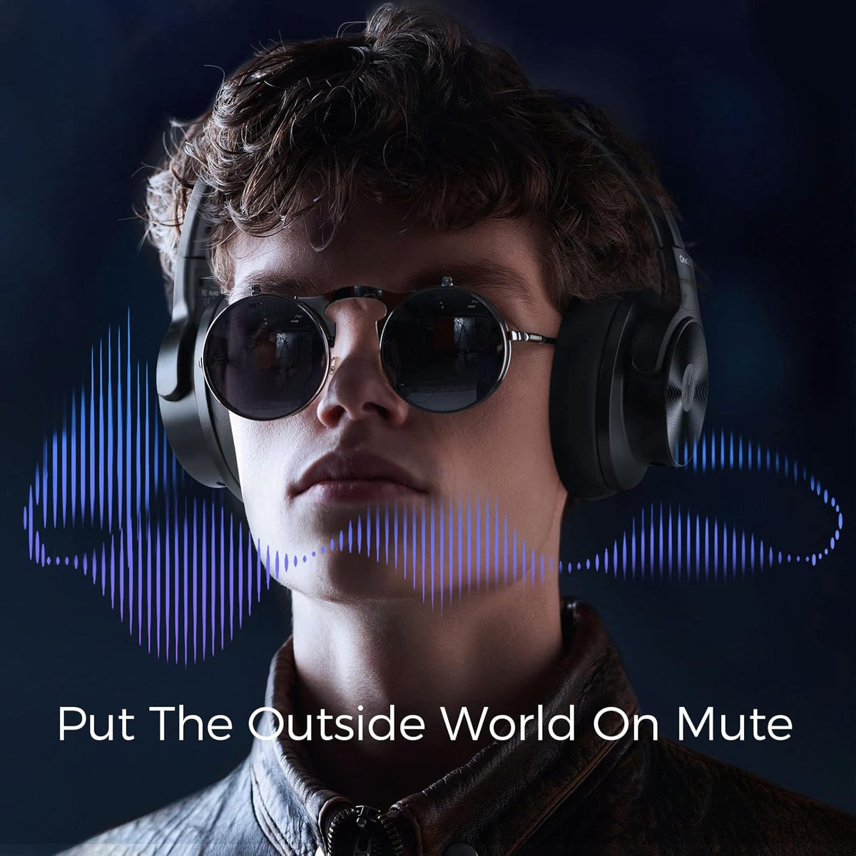 Active Noise Cancelling Wireless Wired Over Ear Headphones V441