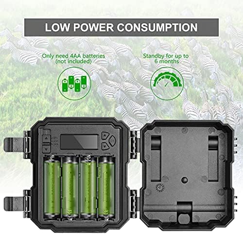 Mini Trail Camera 2 Pack 24MP 1080P HD with 32GB SD Cards Waterproof Night Vision Z425