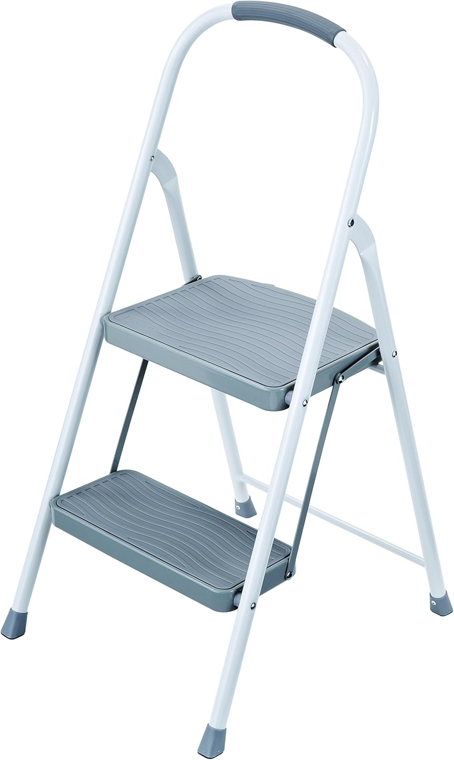 White 2-Step Steel Step Stool J876