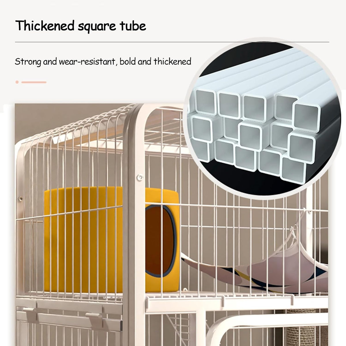 Large 2/3 Tier Cat Cage with Cat Litter Box Y201225