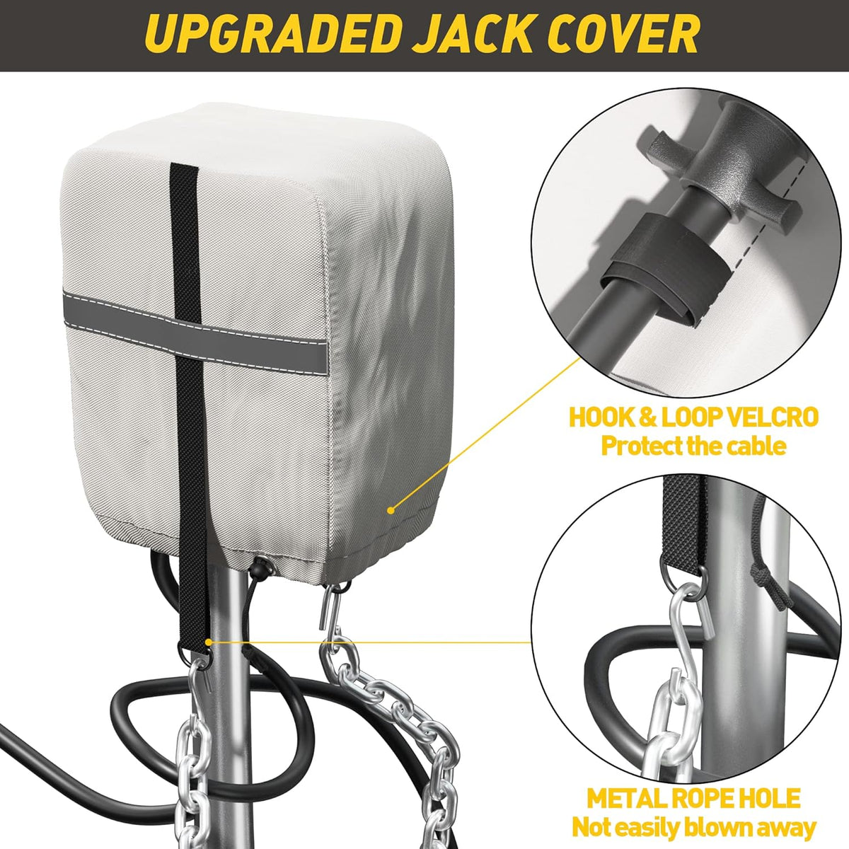 300D Anti-Tear Waterproof Windproof Anti-UV RV Trailer Cover O6663
