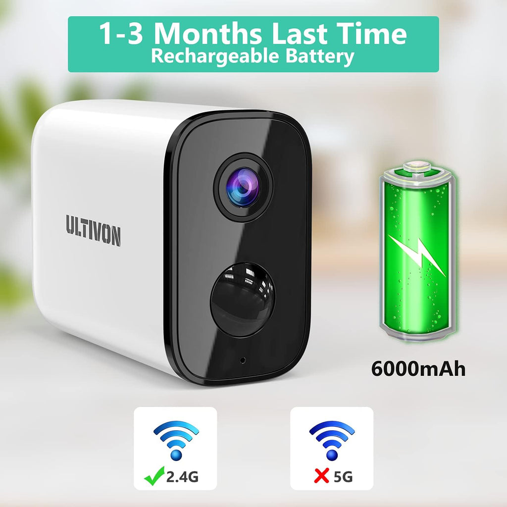 1080P Wireless Battery Powered IP65 Weatherproof Outdoor Security Camera Q35043