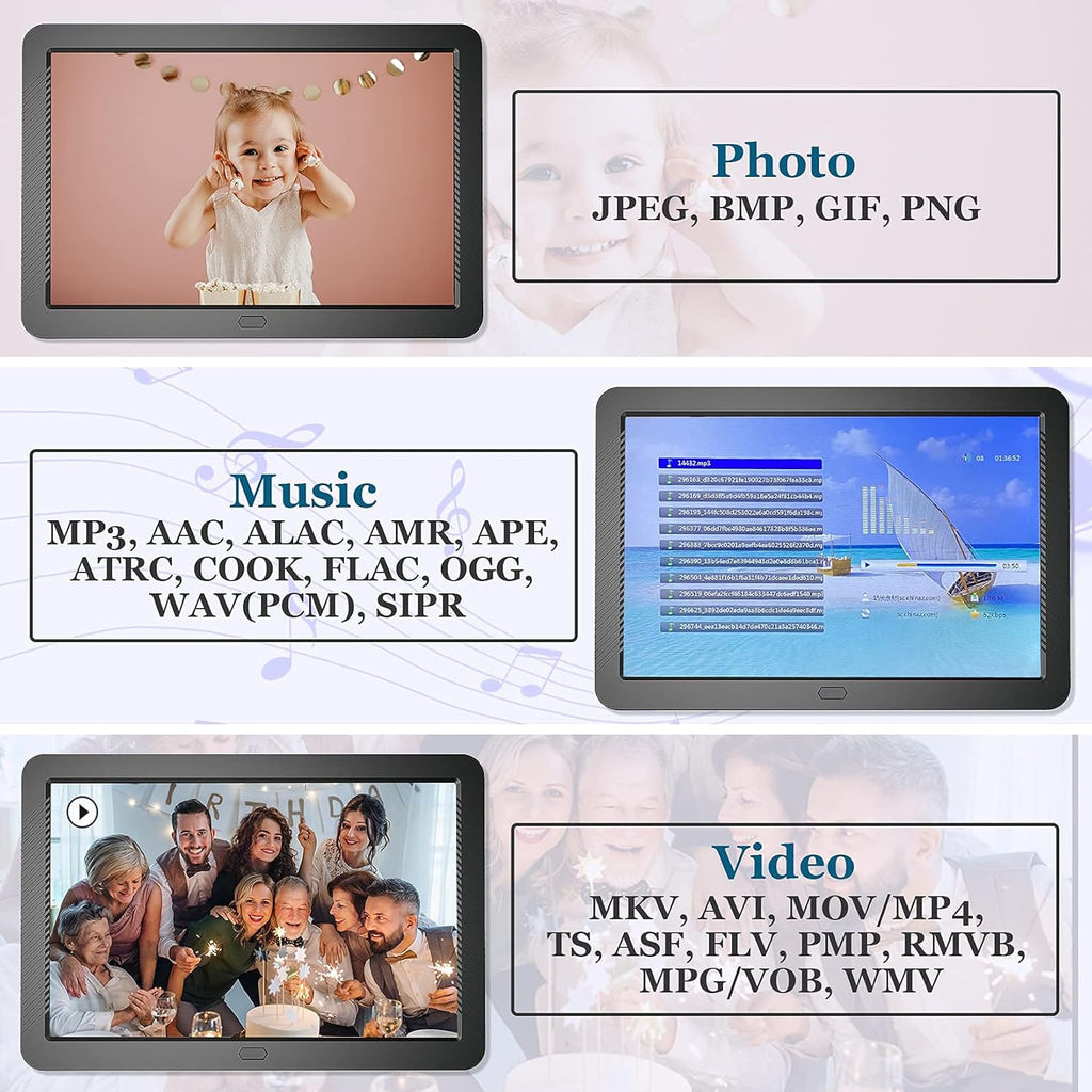 8.1 Inch FHD IPS Digital Photo Frame with Remote Control E93235