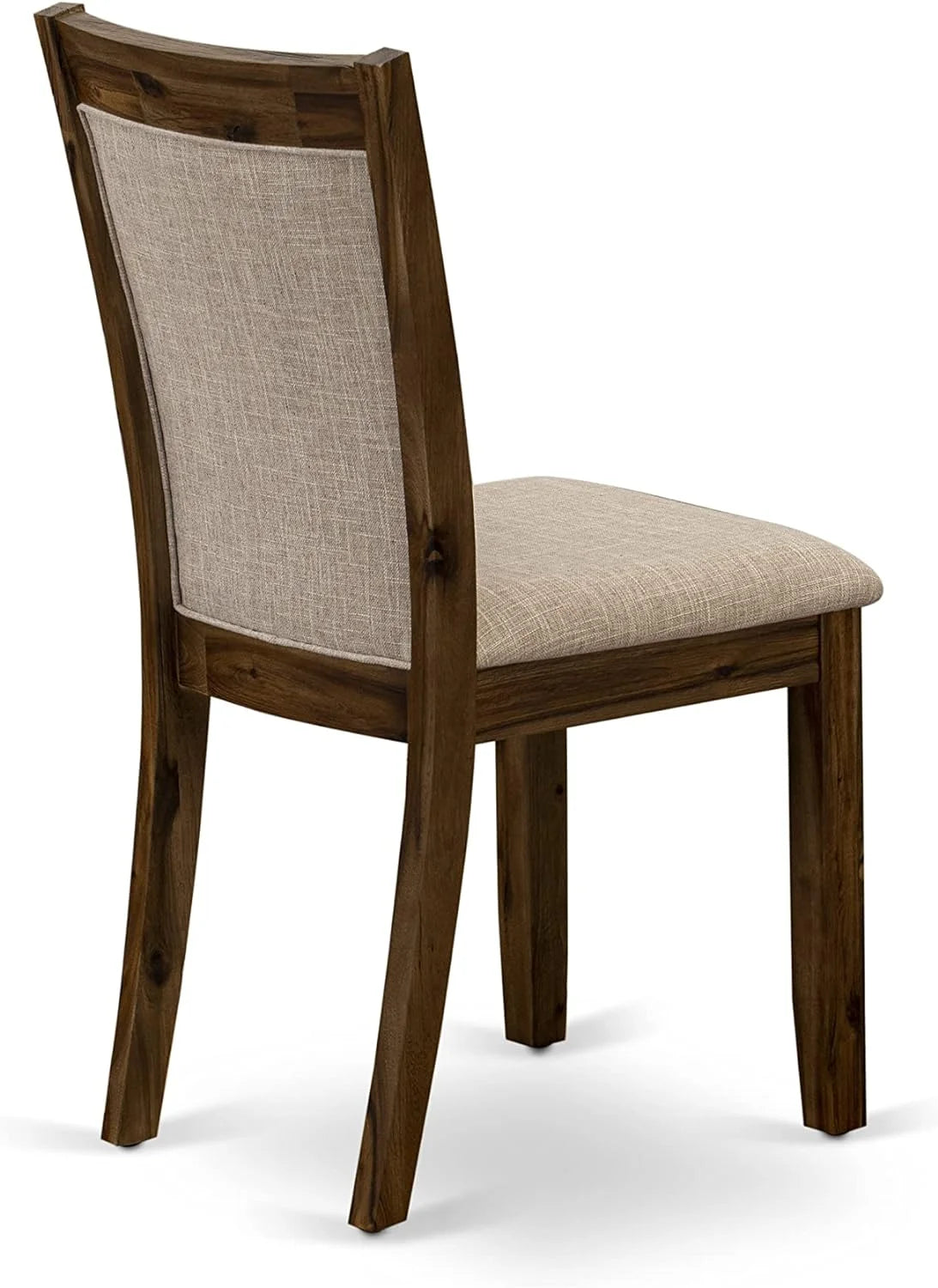 3 Piece Dinette Set with Round Table with Dropleaf and 2 Light Tan Linen Fabric Parsons Dining Chairs N807