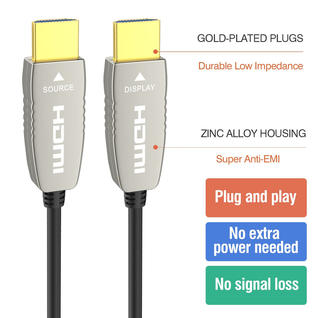 Fiber HDMI Cable 4K60HZ HDR 40 feet Ultra Slim Flexible O179691