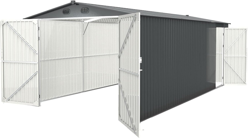 Heavy-Duty Metal Garage Shed 20'x10' K138442