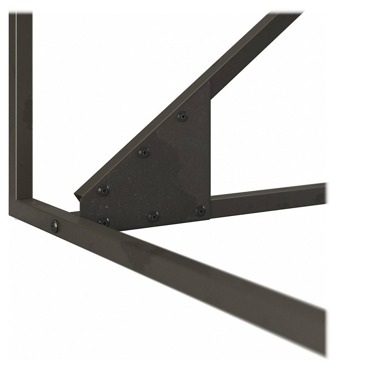 50W L Shaped Industrial Desk with 3 Drawer File Cabinet, Gray T631
