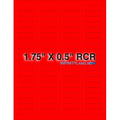 Fluorescent Red Paper Labels 300 Sheets H4169