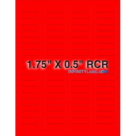 Fluorescent Red Paper Labels 300 Sheets H4169