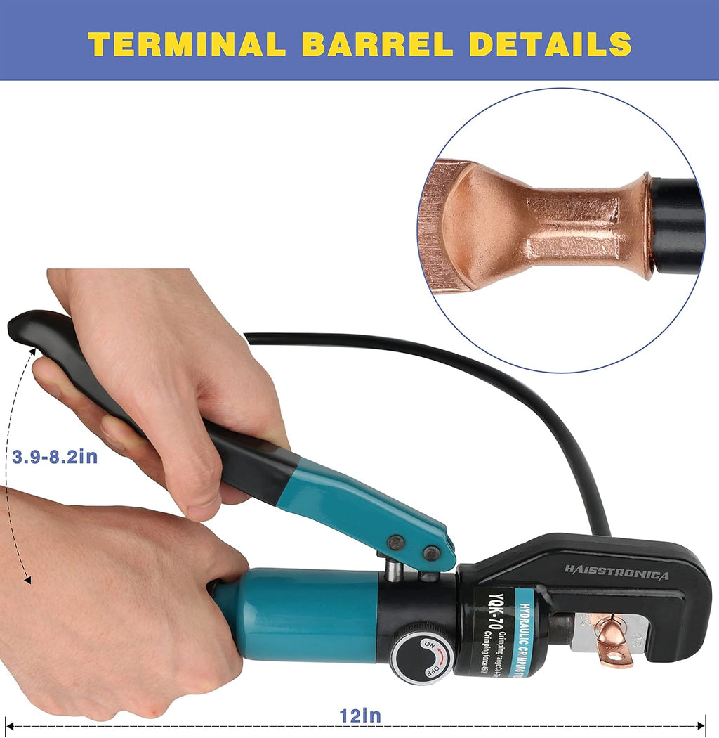Hydraulic Battery Cable Lug Crimping Tool AWG 12-2/0 K272757