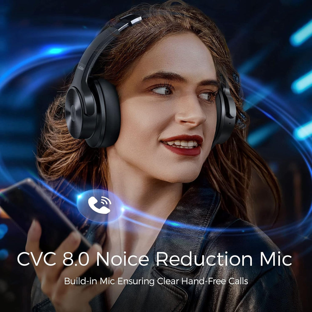 Active Noise Cancelling Wireless Wired Over Ear Headphones V441